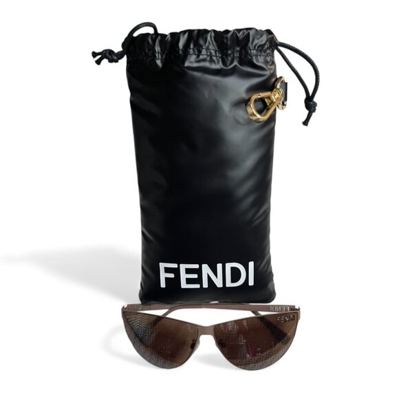Fendi Aviator Sunglasses – FF Logo Lens – Lightweight Unisex Designer Shades main image 4